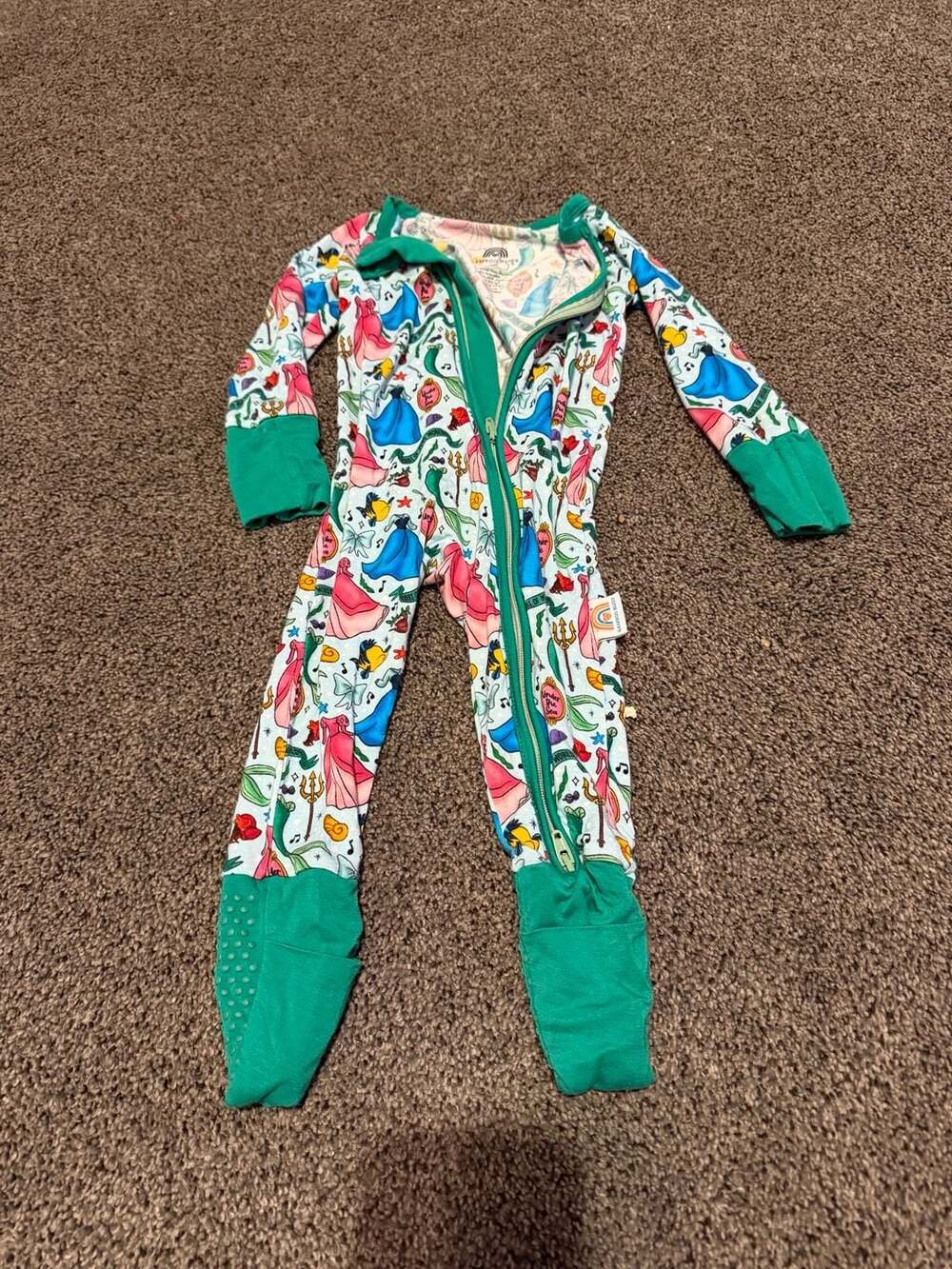 Bamboo Bliss The Little Mermaid Under the Sea Bamboo Zippy Sleeper 3-6M